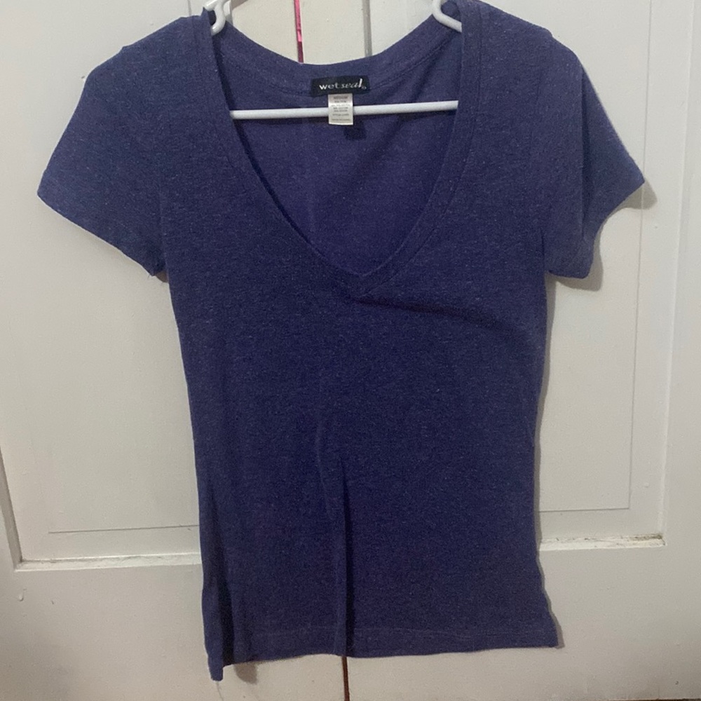 Purple v neck tank